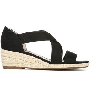 LifeStride Women's Siesta Wedge Espadrille  - Black - NWOT - Size 10